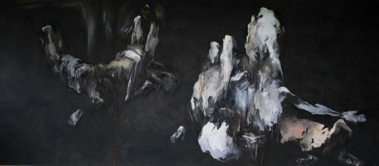 Triptyque noir, détail, 2007